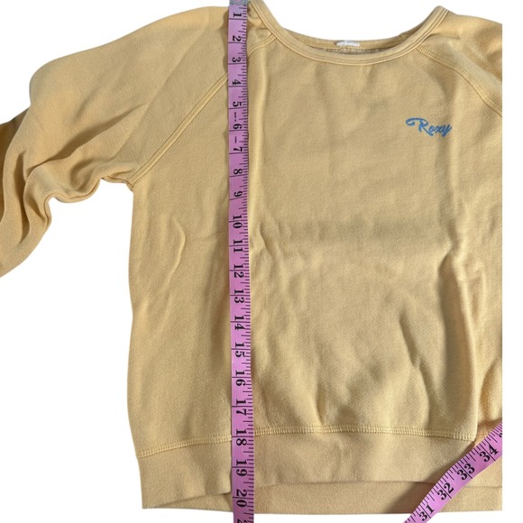 Roxy Womens Yellow California Graphic Sweatshirt Raglan Long Sleeve Size M - Picture 3 of 7
